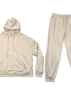 NWT Red Marine Khaki Hoodie Jogger Set Matching Tracksuit Loungewear - 2XL